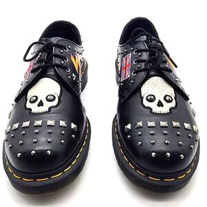 RARE Pre-owned Dr. Martens 1461 Rock & Roll Size US 10 Men Black Smooth Leather